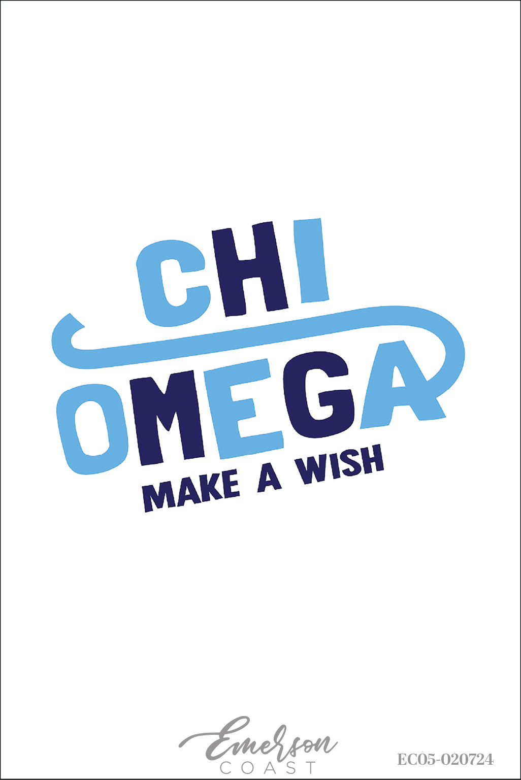 Chi Omega Bold Make A Wish Recruitment T-Shirt