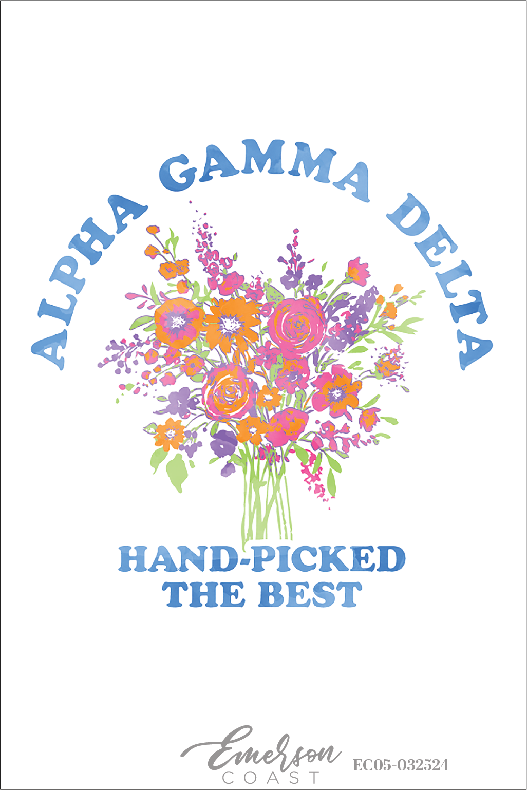 Alpha Gamma Delta Hand Picked The Best Bid Day T-Shirt