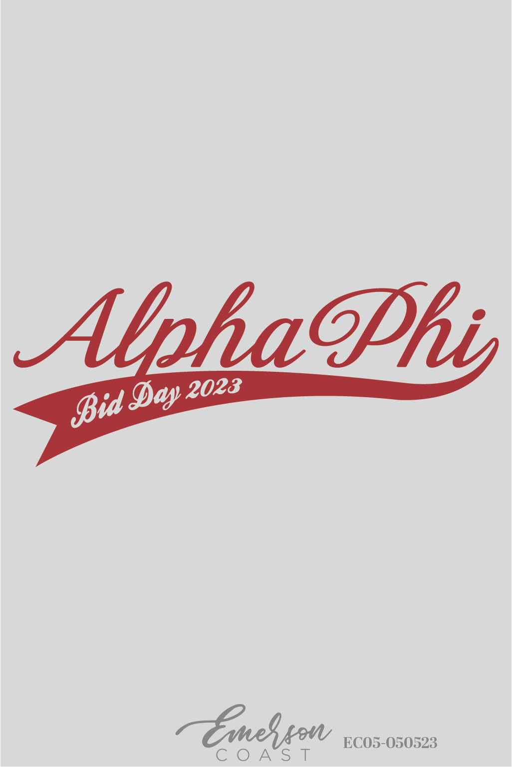Alpha Phi Baseball Script Bid Day T-Shirt