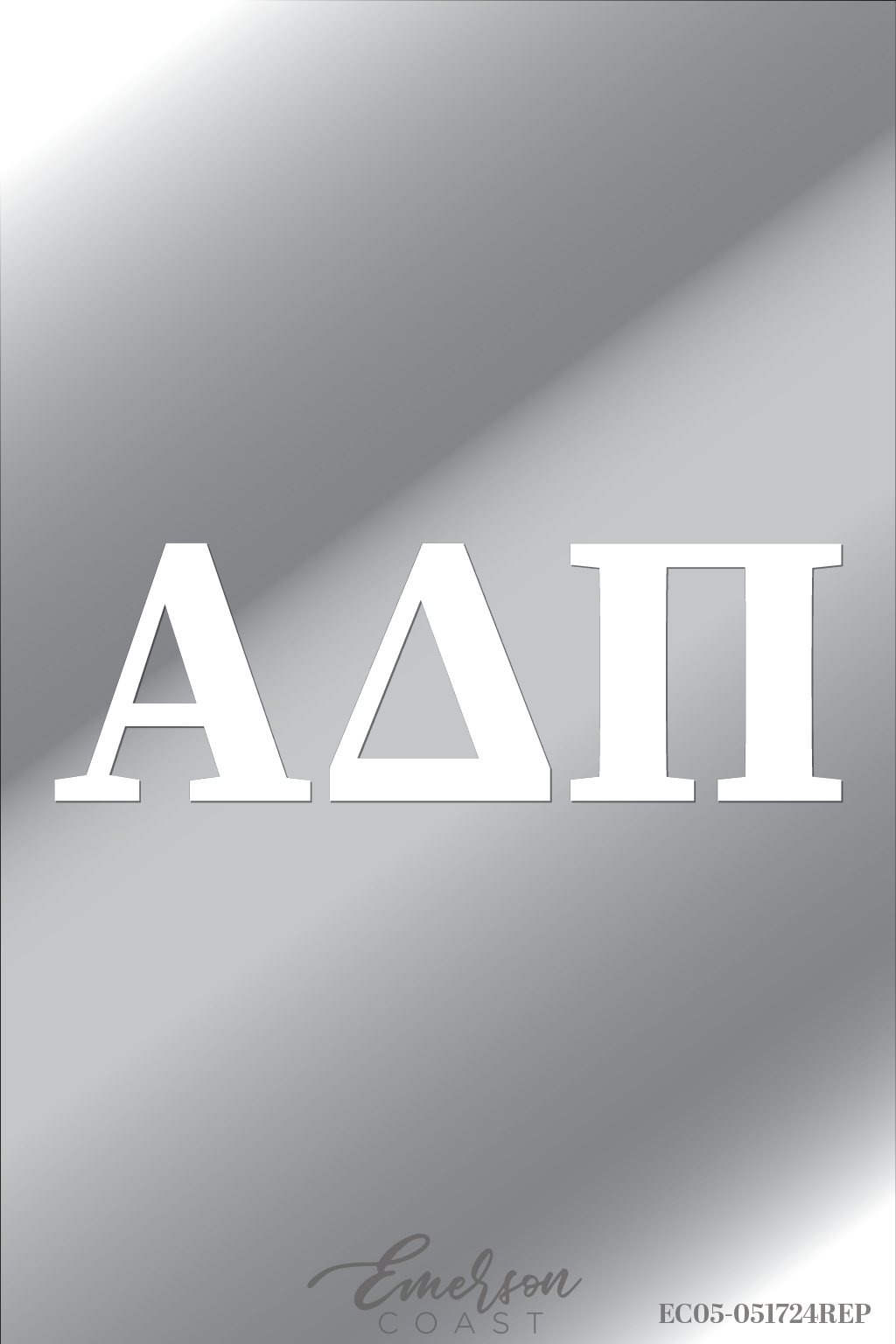 Alpha Delta Pi White Car Decal