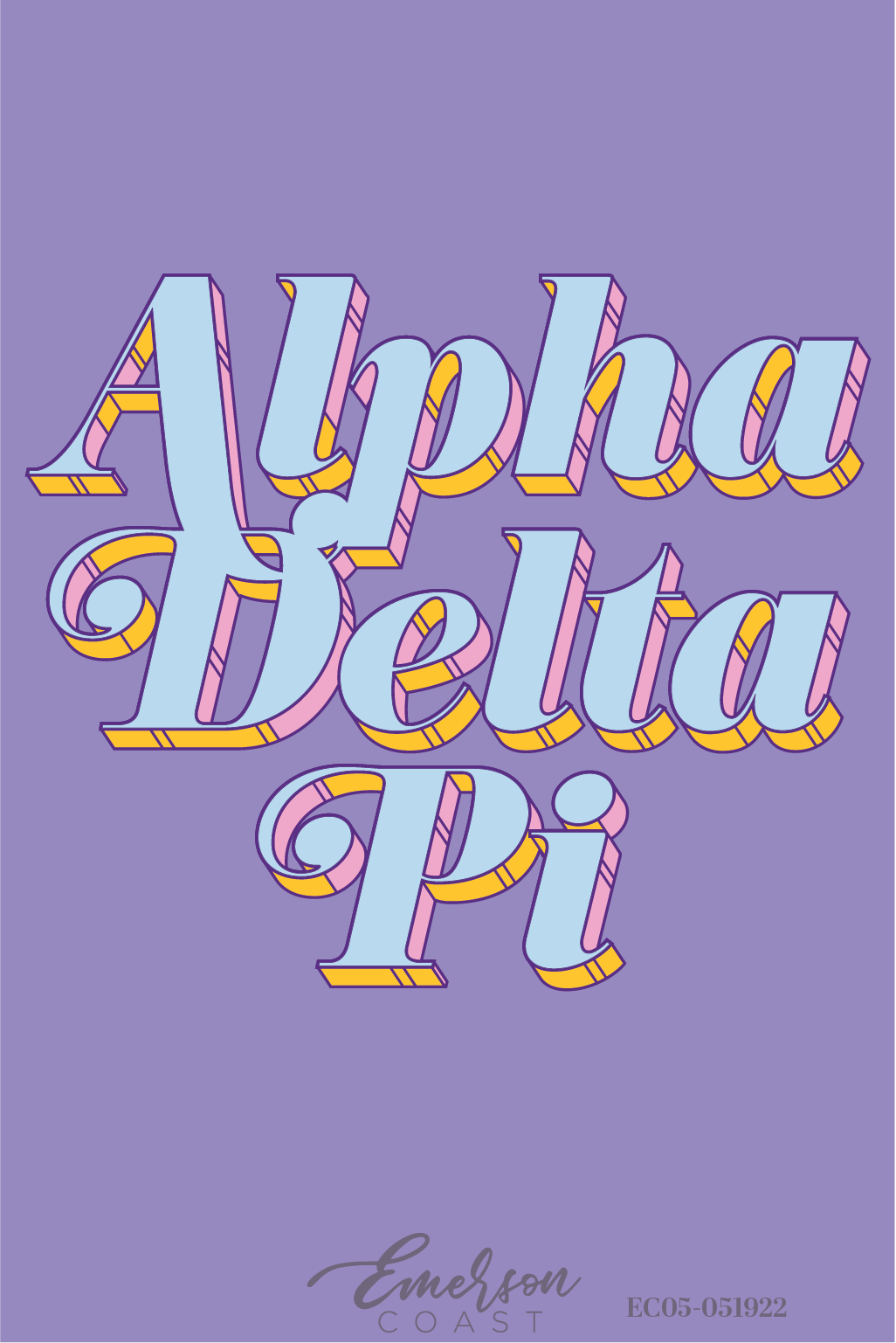 Alpha Delta Pi Retro Purple Recruitment Shirt