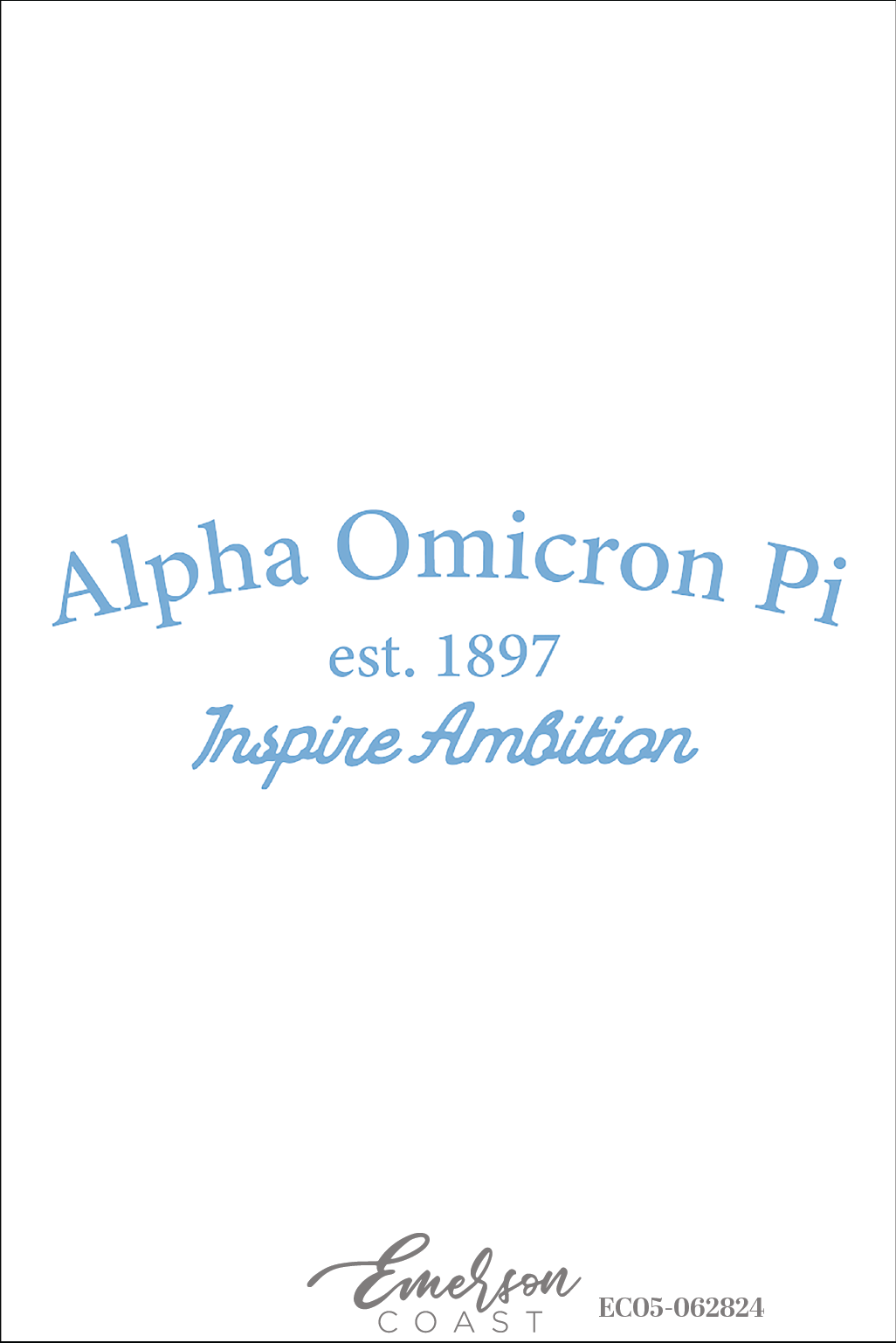 Alpha Omicron Pi Inspire Ambtion Simple Recruitment Tee