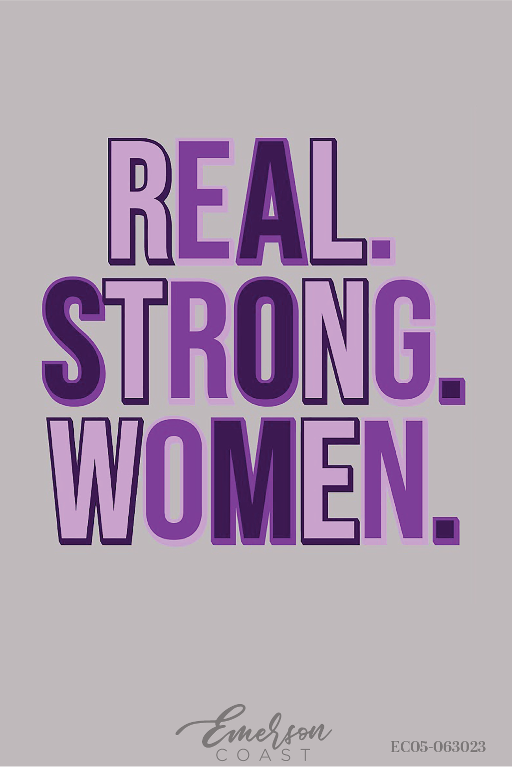 Alpha Chi Omega Real Strong Women Purple Philanthropy T-Shirt