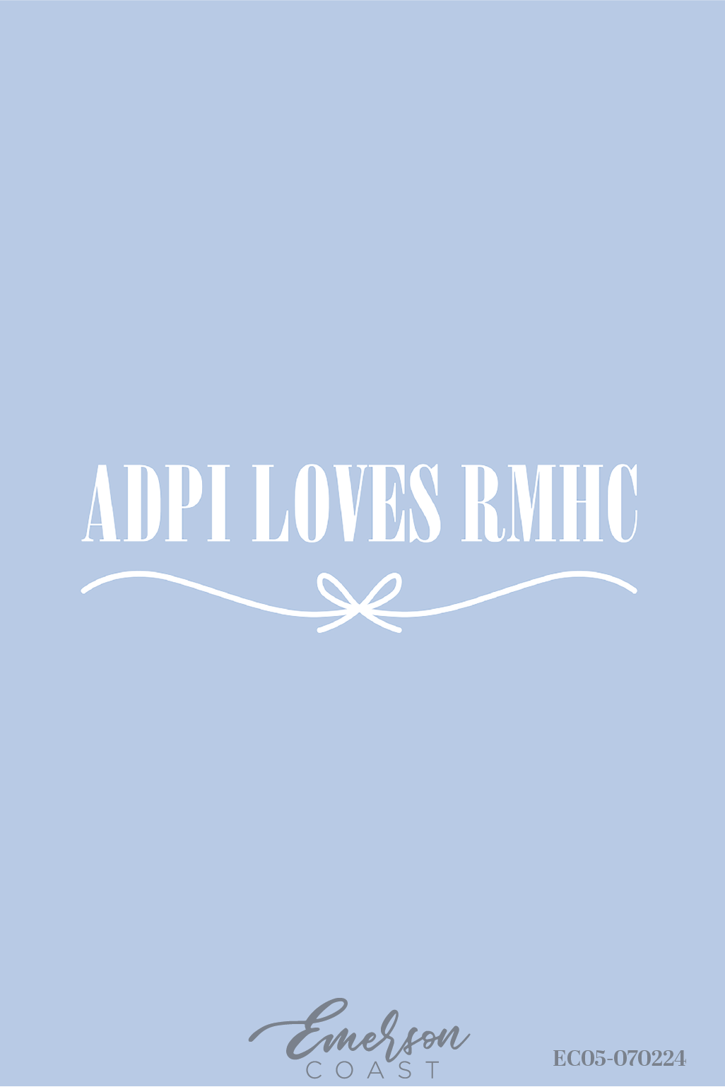 Alpha Delta Pi Alpha Delta Pi Loves RMHC Bow Tee