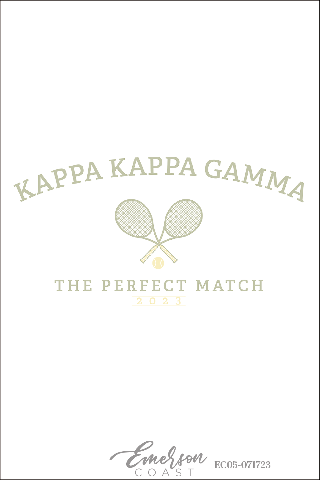 Kappa Kappa Gamma The Perfect Match Bid Day T-Shirt