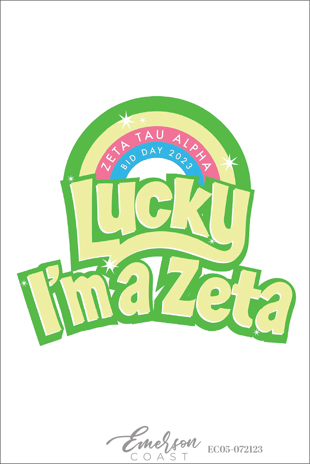 Zeta Tau Alpha Lucky Im A Zeta Bid Day T-Shirt