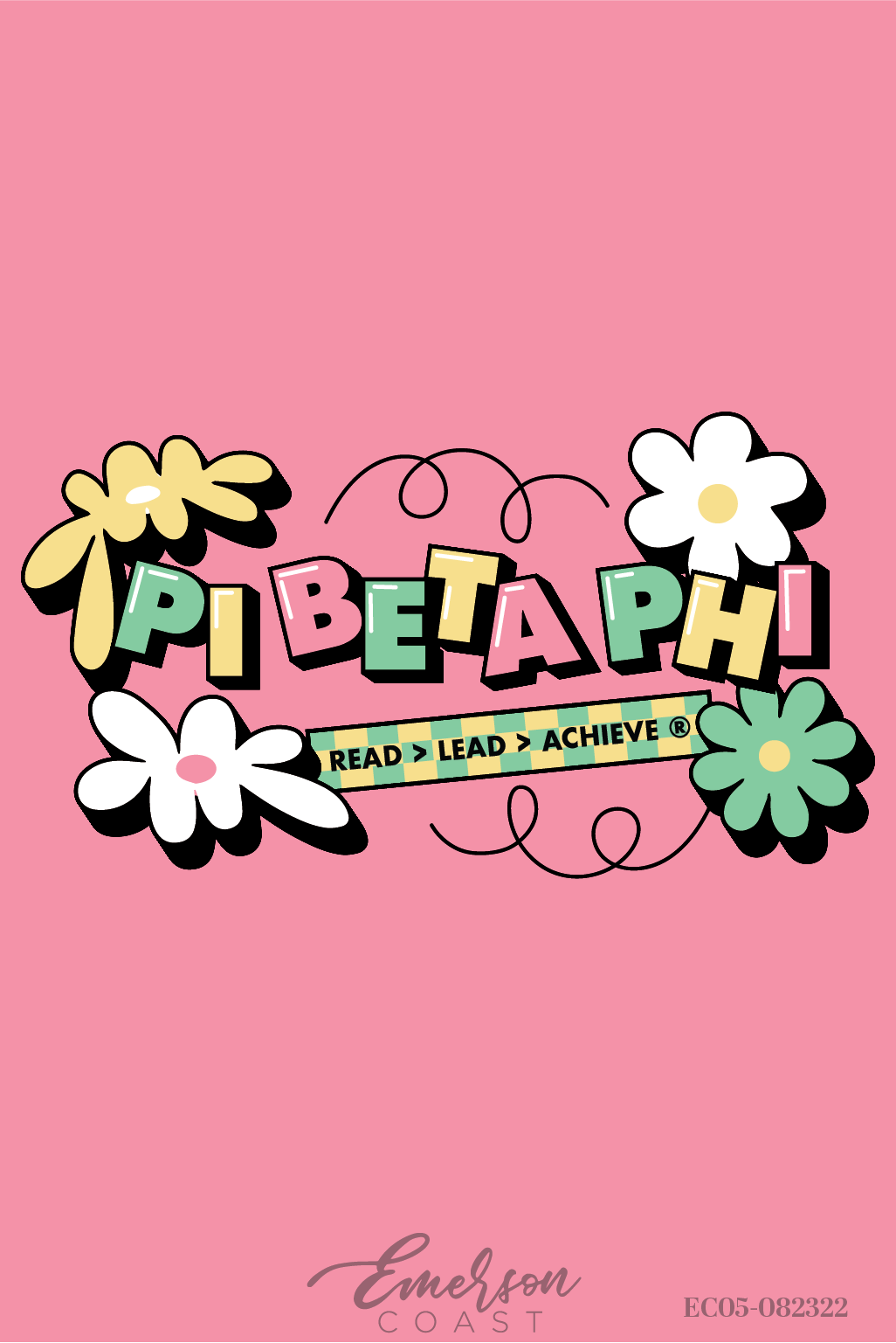 Pi Beta Phi Read Lead Achieve Floral Philanthropy Tee
