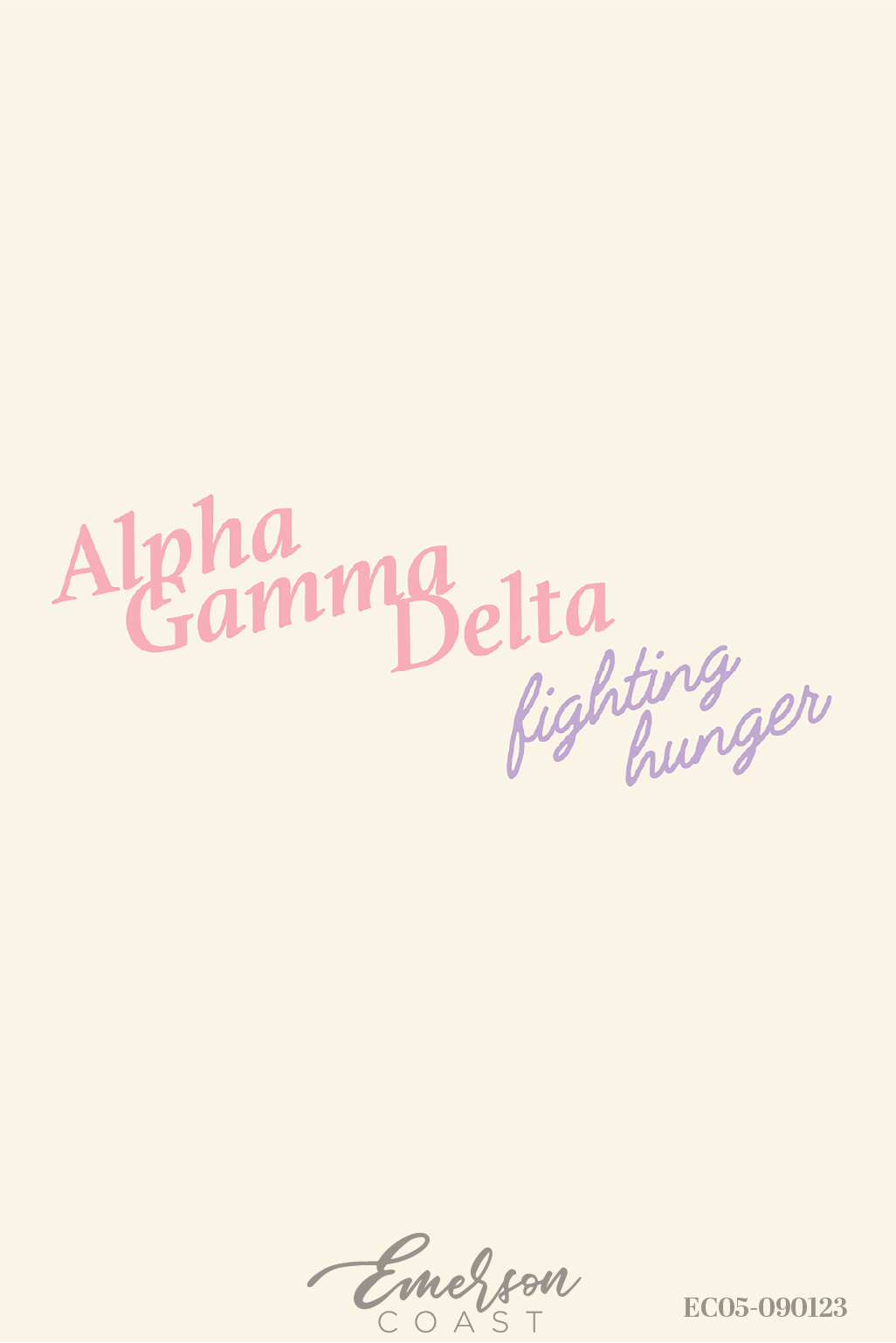 Alpha Gamma Delta Fighting Hunger Philanthropy T-Shirt