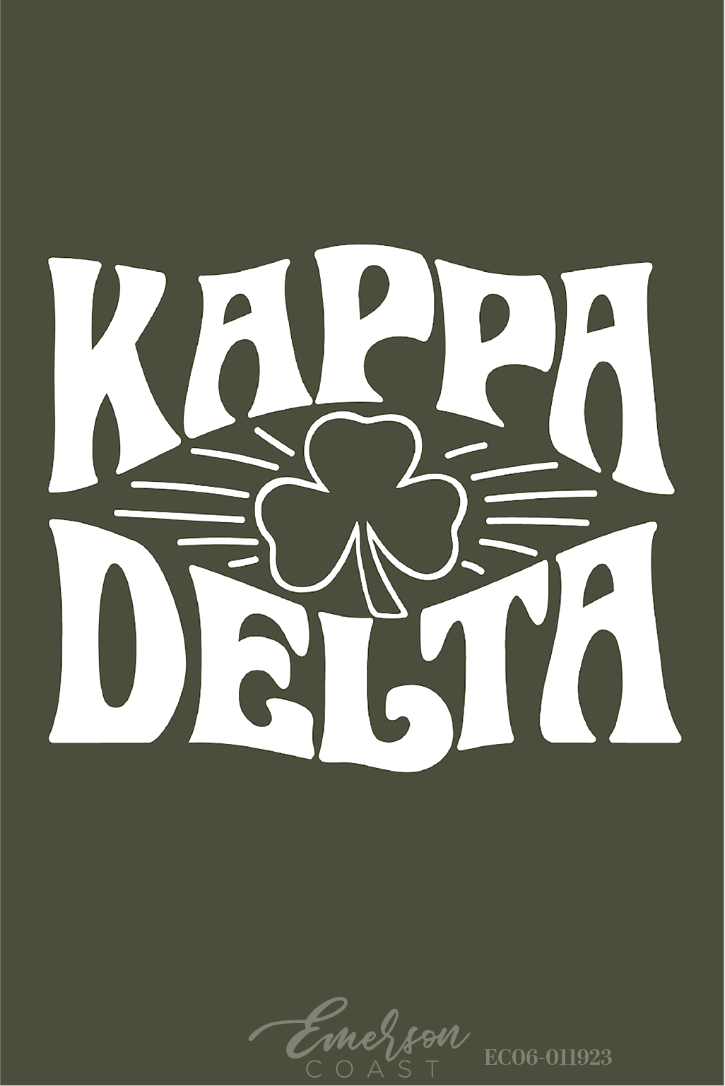 Kappa Delta Dark Green Shamrock Tee