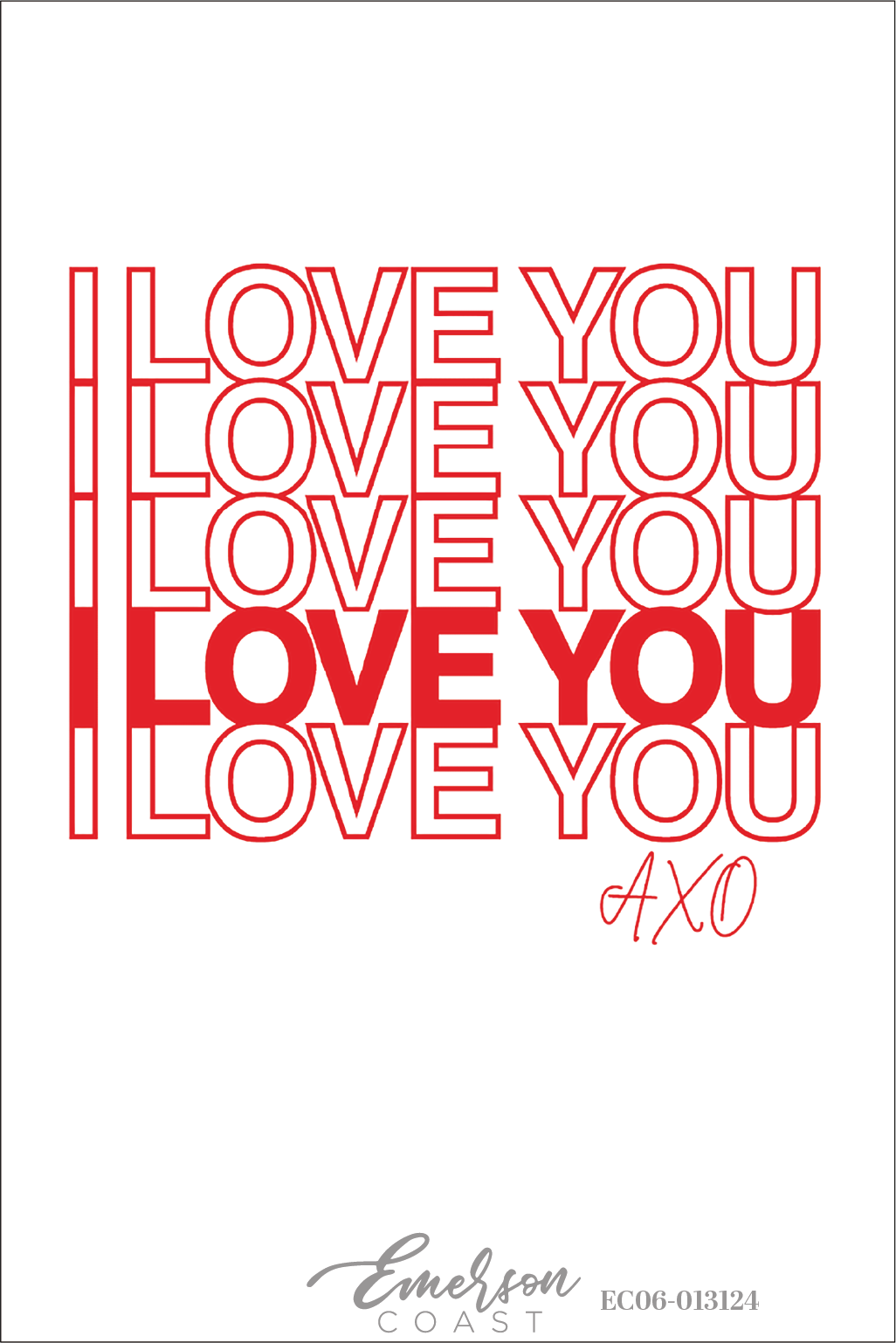 Alpha Chi Omega I Love You Bid Day T-Shirt