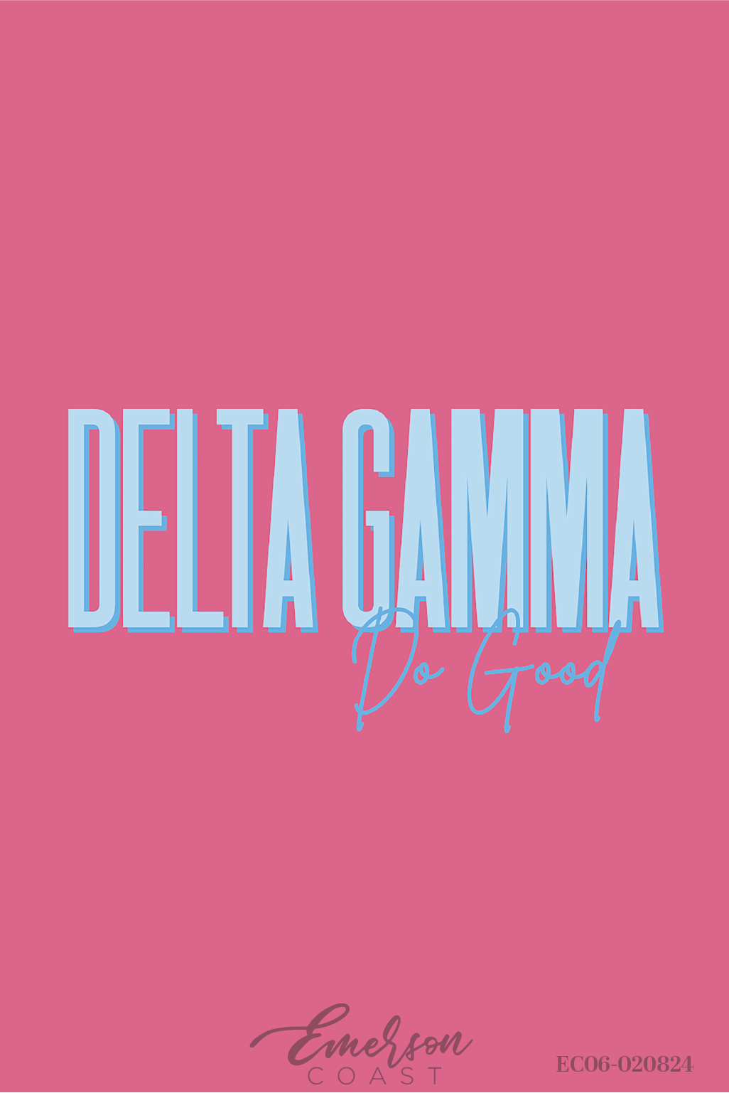 Delta Gamma Pink Do Good Henley T-Shirt