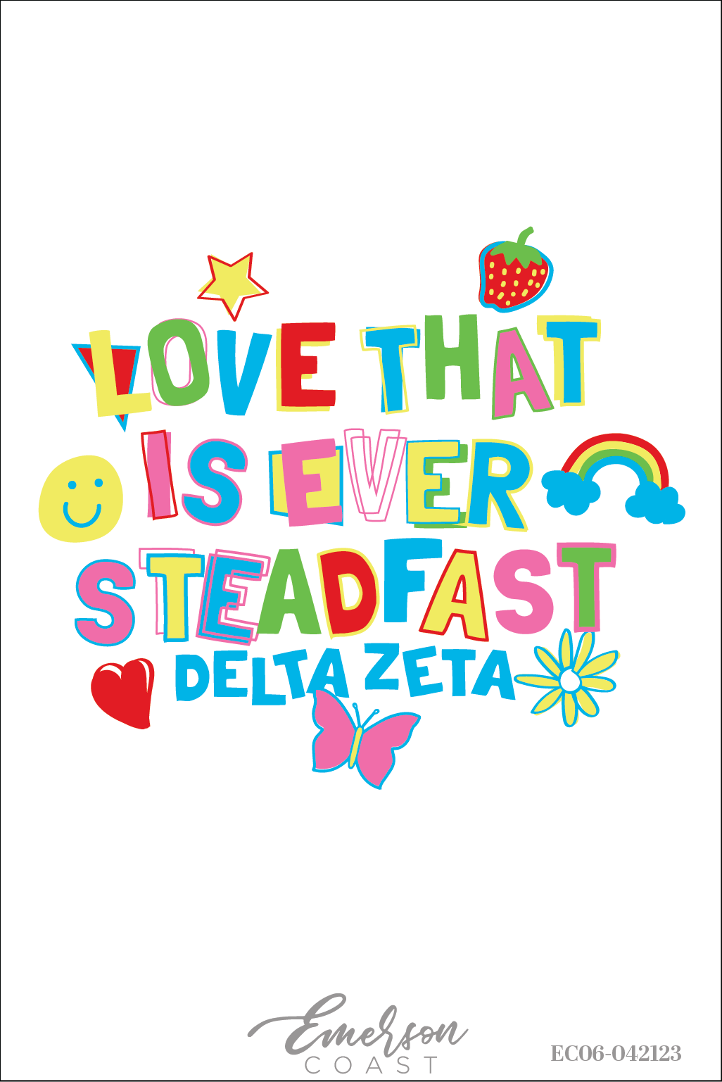 Delta Zeta Love That Is Ever Steadfast Doodle Tee