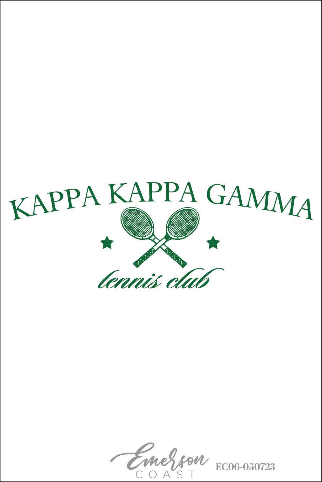 Kappa Kappa Gamma Tennis Club Bid Day T-Shirt