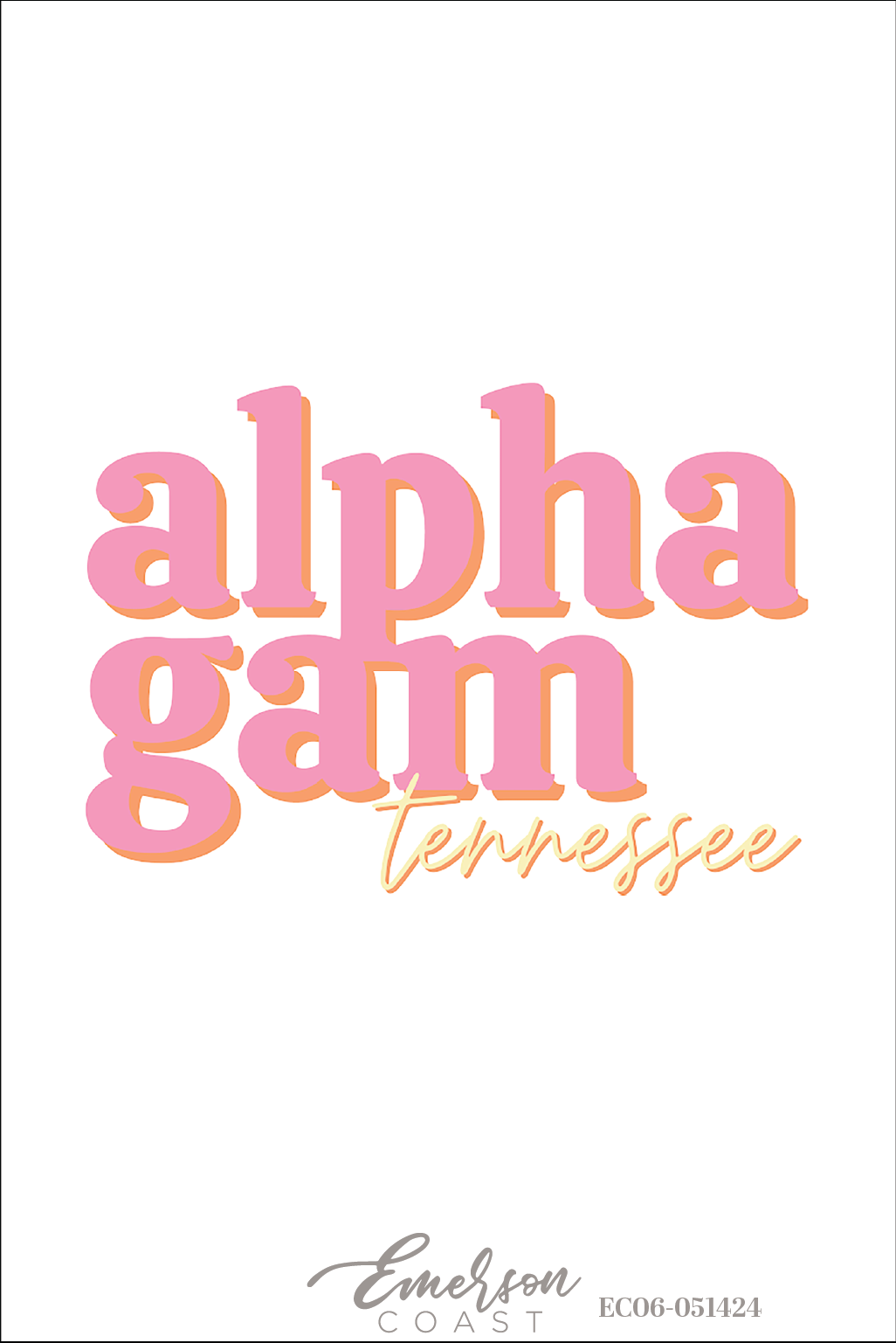Alpha Gamma Delta University Of Tennessee Tshirt
