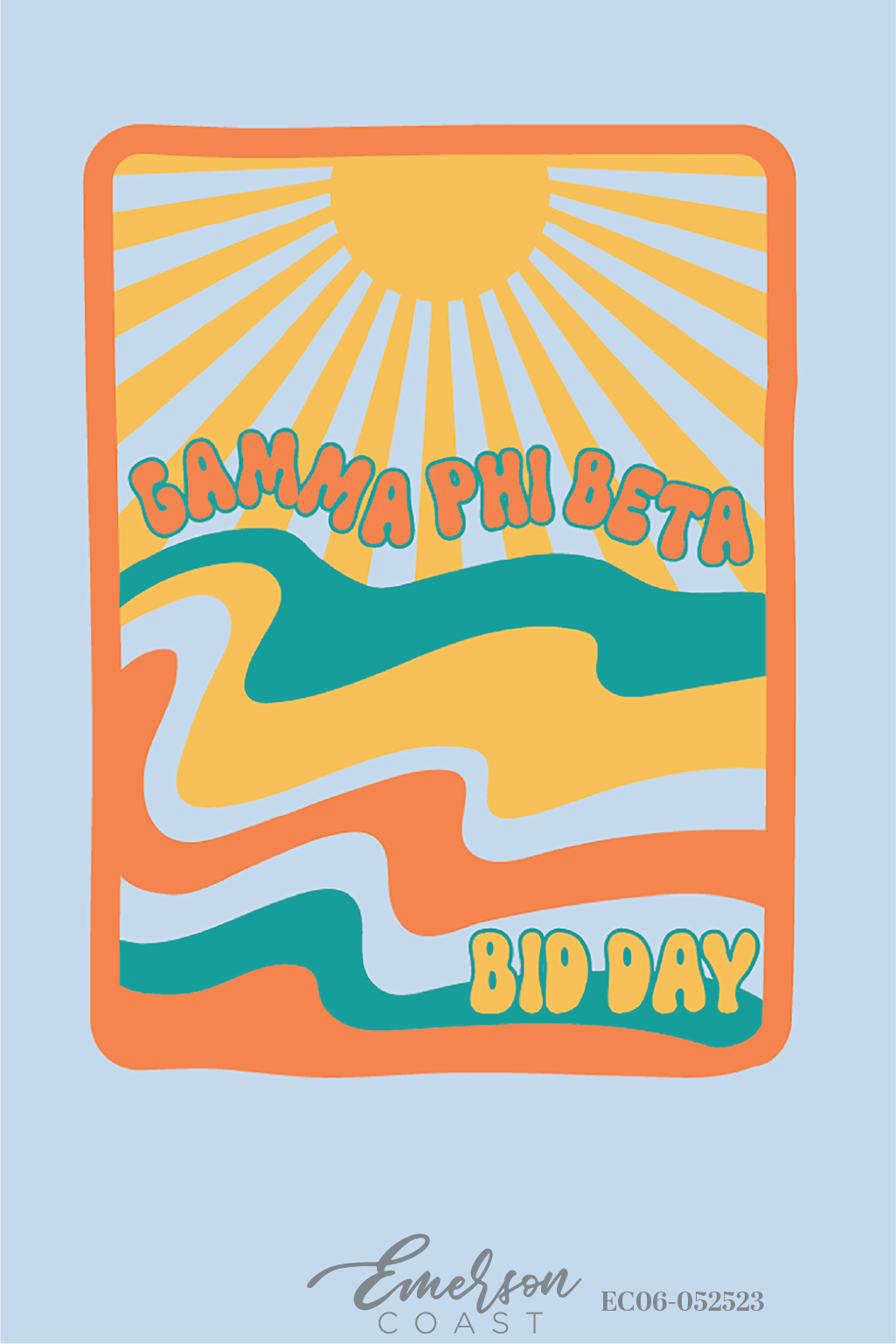 Gamma Phi Beta Walking On Sunshine Bid Day T-Shirt