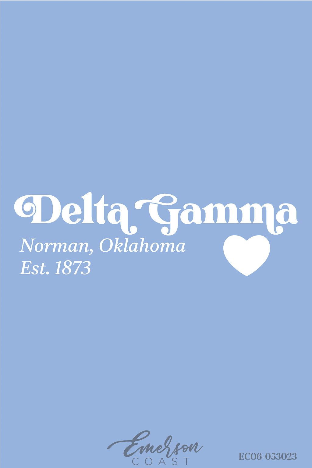 Delta Gamma University of Oklahoma Blue Recruitment Tshirt