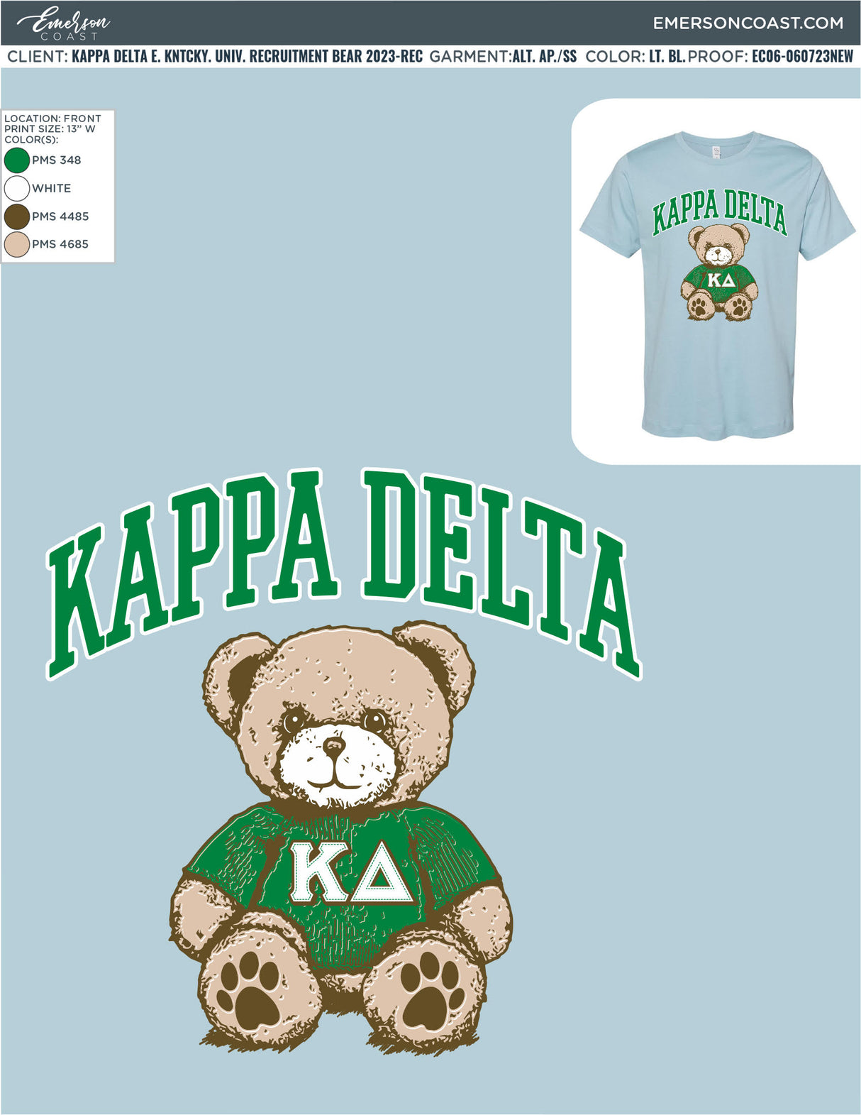 Kappa Delta Recruitment Bear Tee