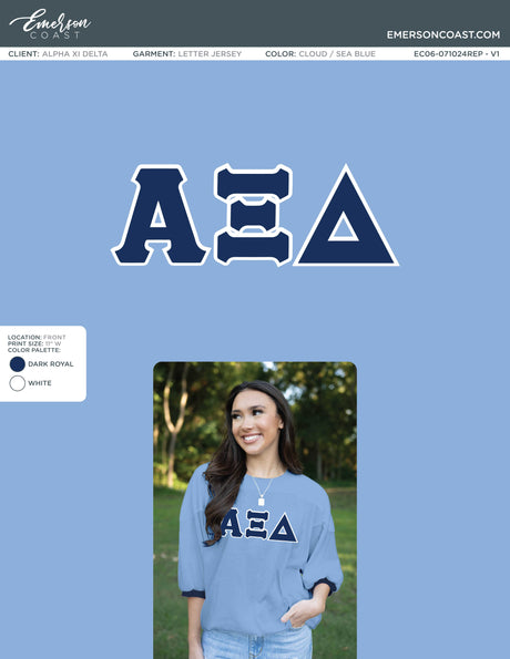 EC06-071024REP Alpha Xi Delta University of Alabama at Birmingham Jersey 2024-REC