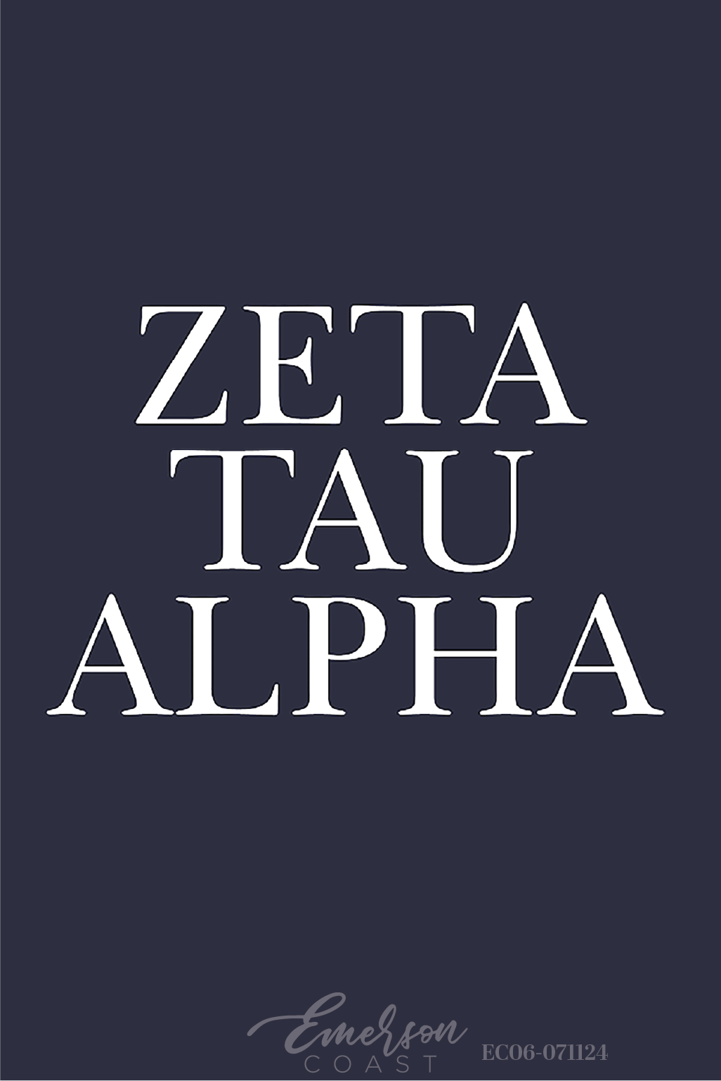 Zeta Tau Alpha Simple Navy Recruitment Tee