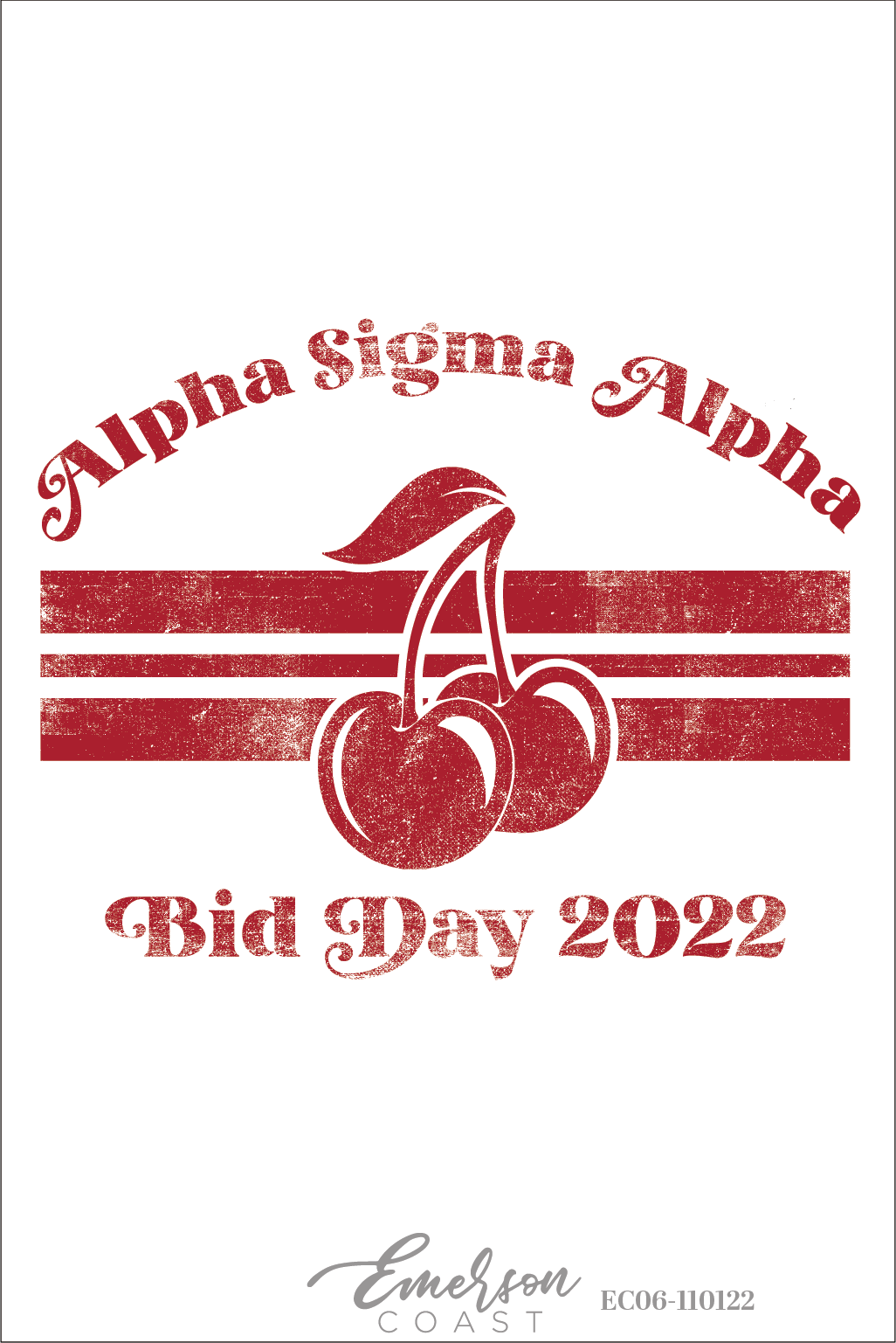 Alpha Sigma Alpha Cherry On Top Bid Day T-Shirt
