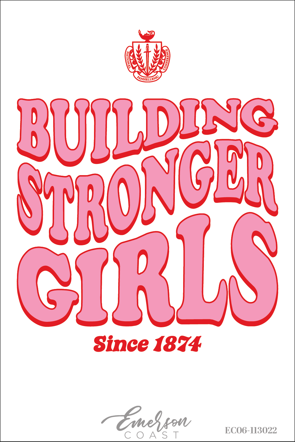 Gamma Phi Beta Building Stronger Girls Crest Shirt T-Shirt