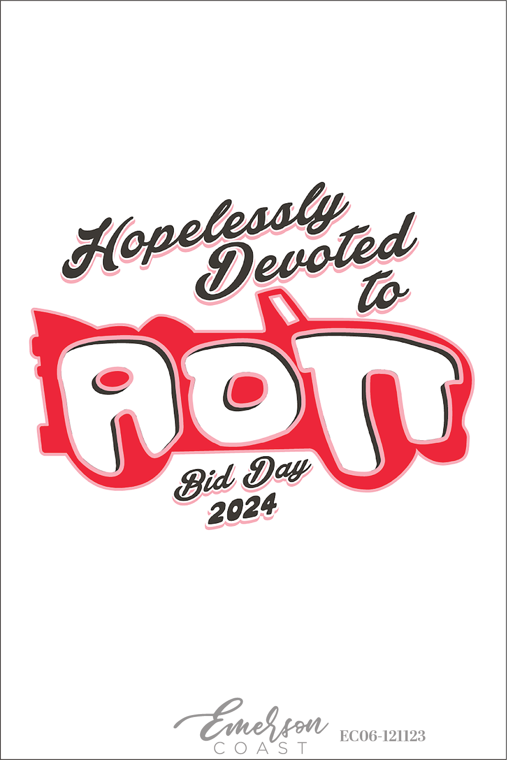 Alpha Omicron Pi Hopelessly Devoted Bid Day T-Shirt