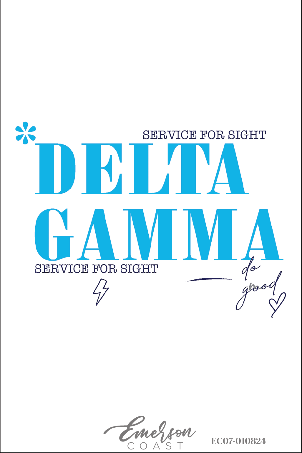 Delta Gamma Service For Sight Doodle Philanthropy Tee