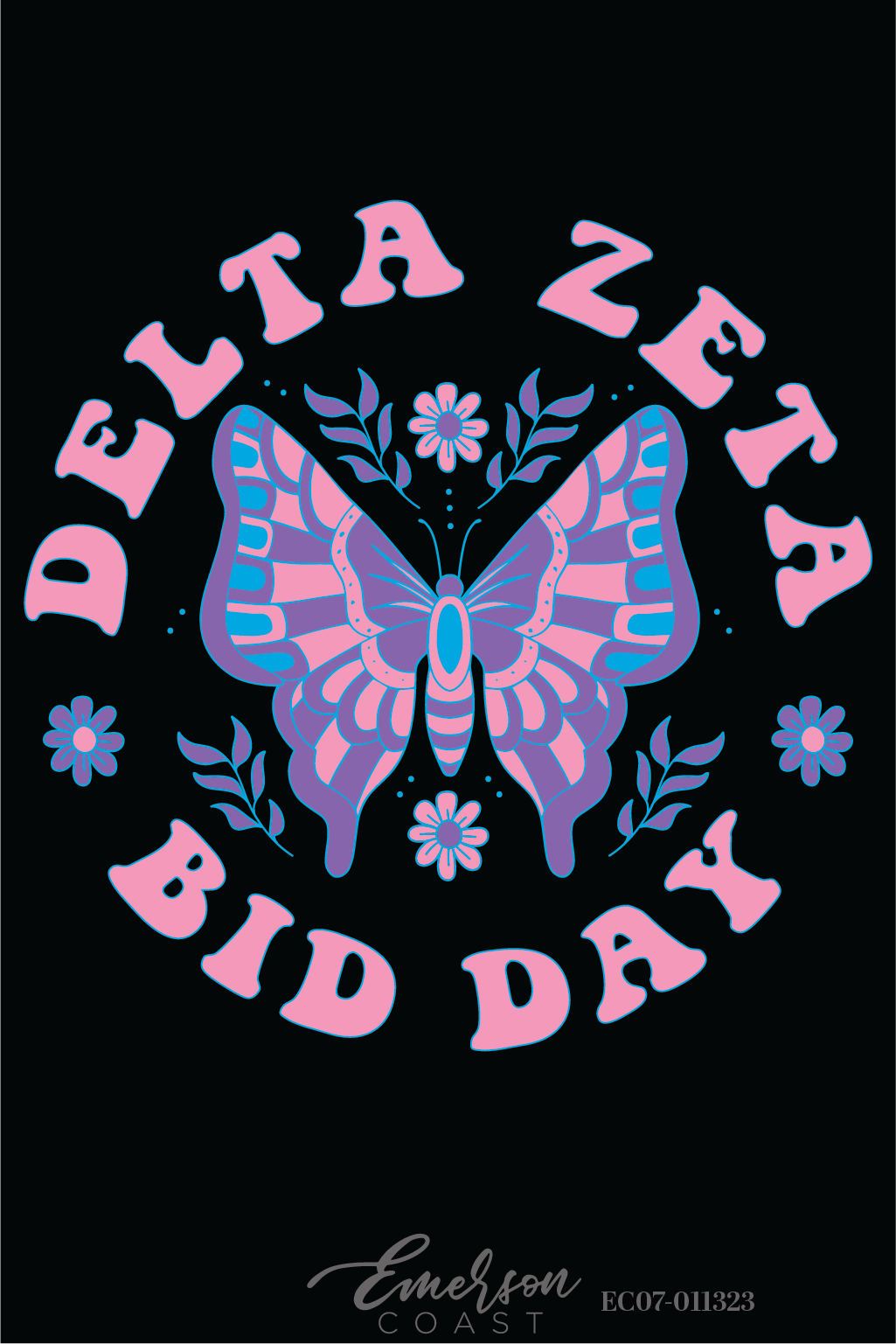 Delta Zeta Gives Us Butteflies Bid Day T-Shirt