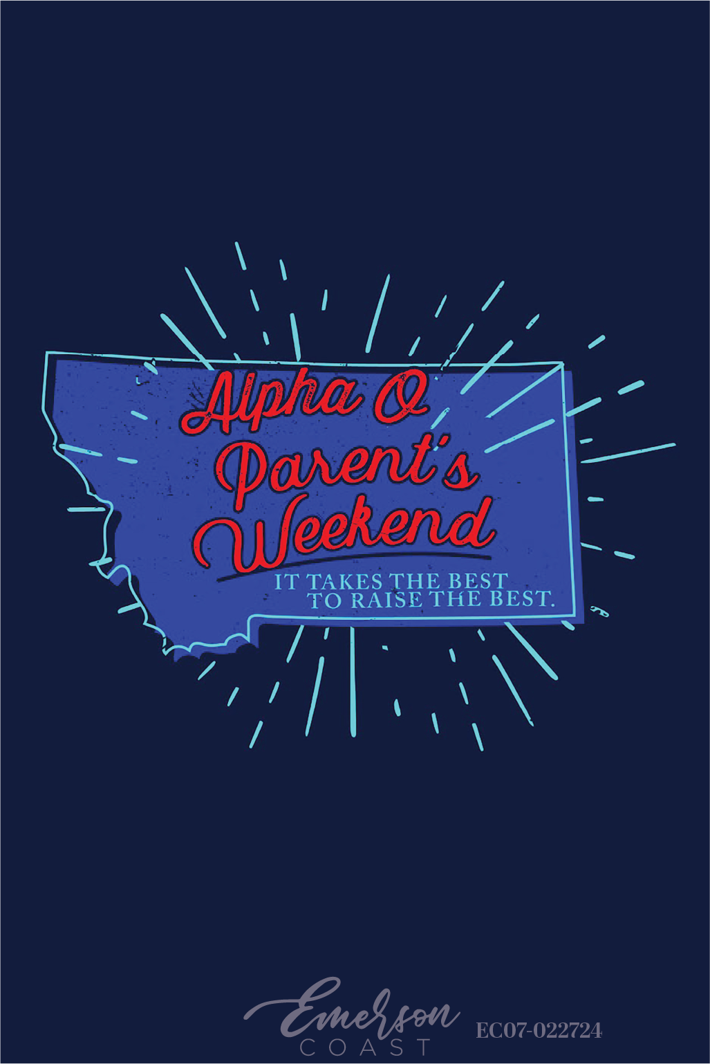 Alpha Omicron Pi Montana State University Parents Weekend T-Shirt