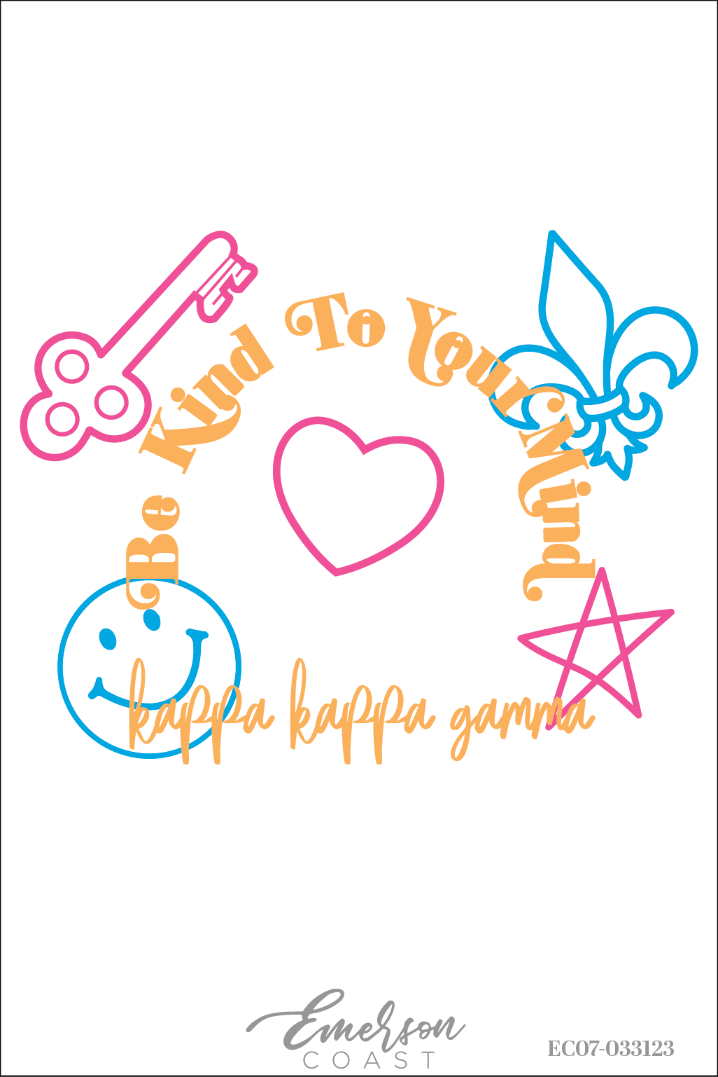 Kappa Kappa Gamma Be Kind To Your Mind Tee
