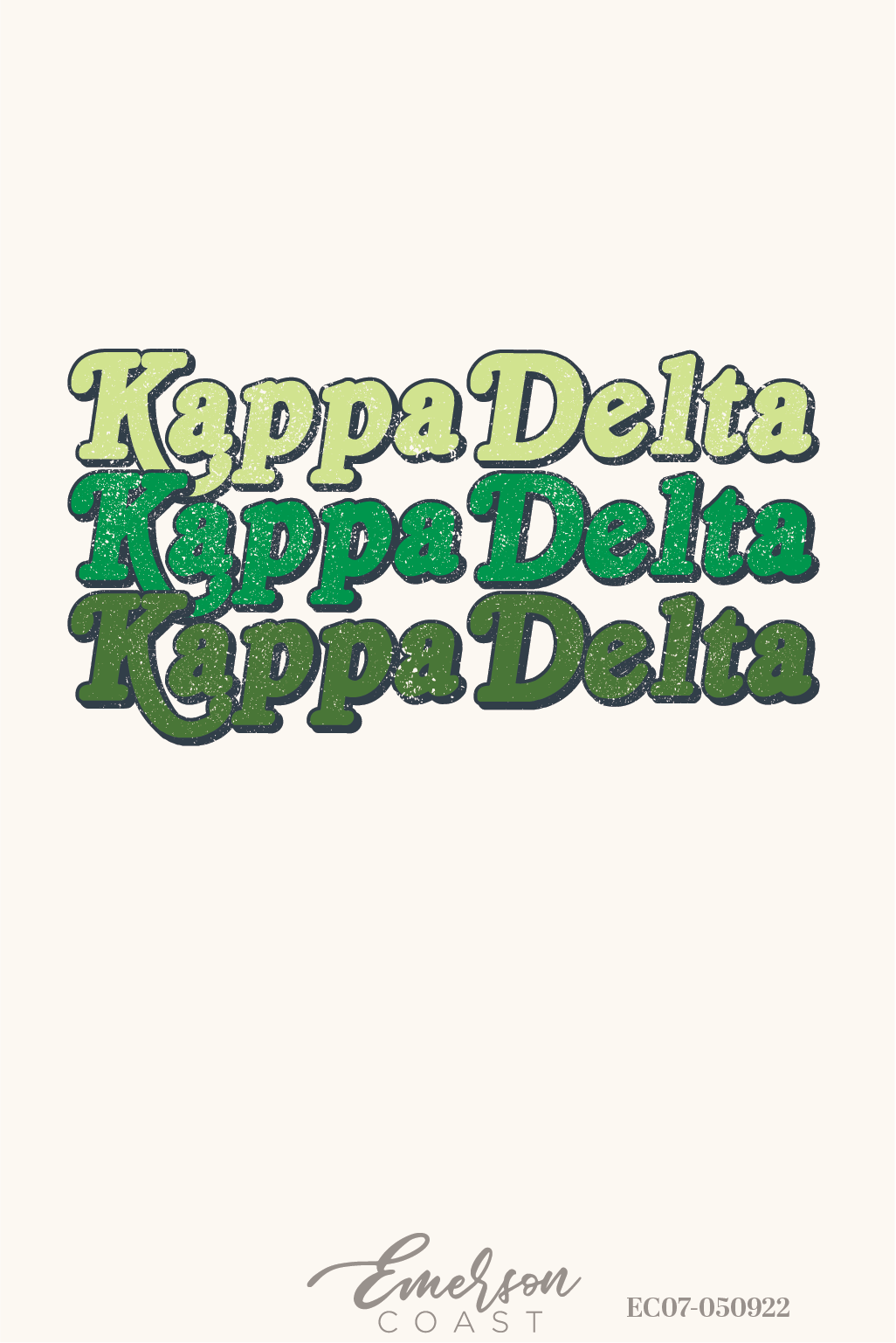 Kappa Delta Green Ombre Recruitment Tee