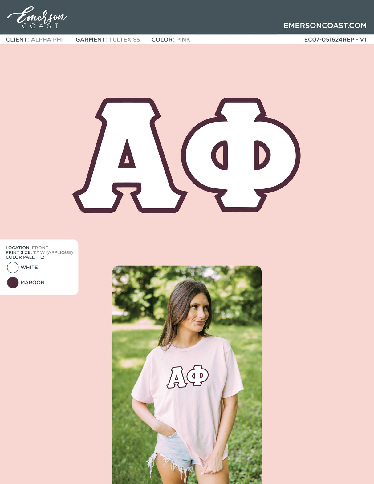 EC07-051624REP Alpha Phi University of North Carolina Wilmington Letter Jerseys 2024-BD