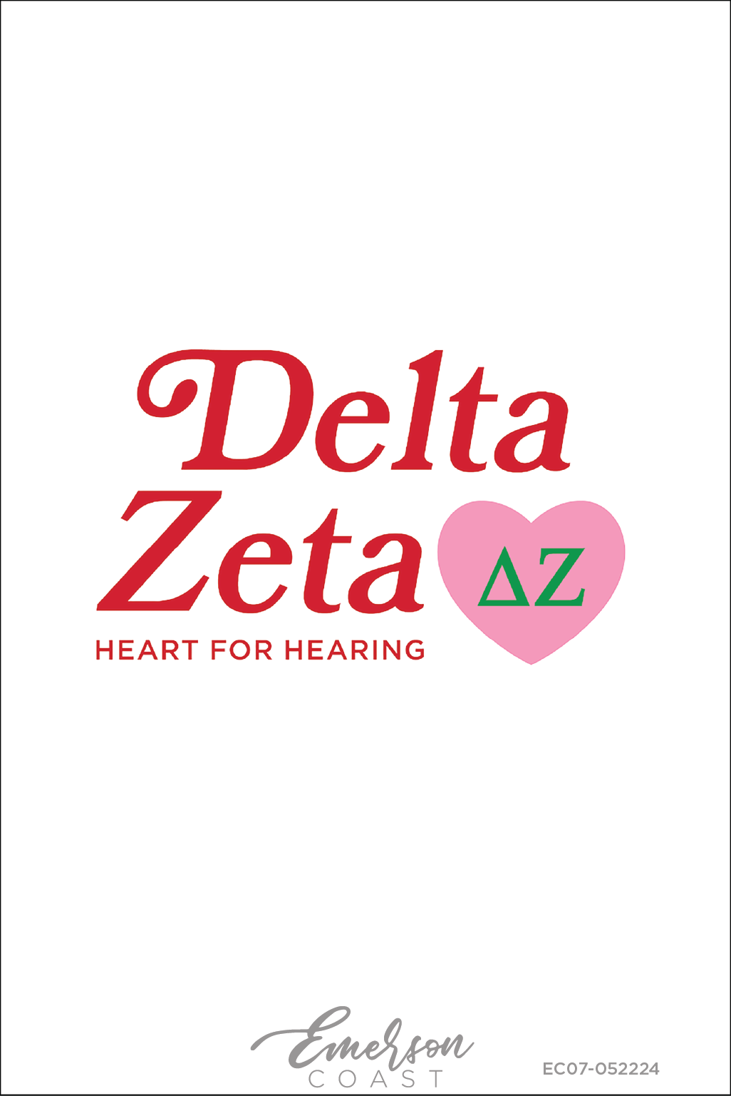 Delta Zeta Heart For Hearing Philanthropy Tee