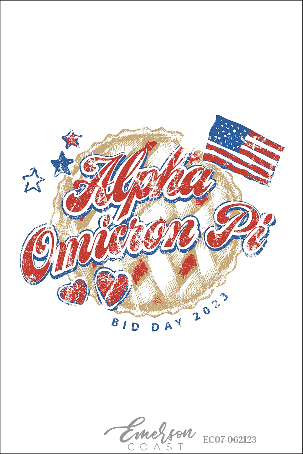 Alpha Omicron Pi Miss American Pi Bid Day T-Shirt
