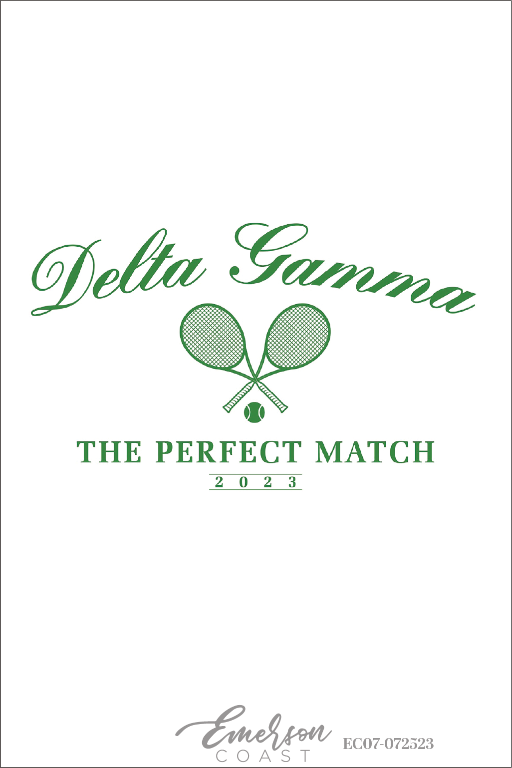 Delta Gamma The Perfect Match Bid Day T-Shirt
