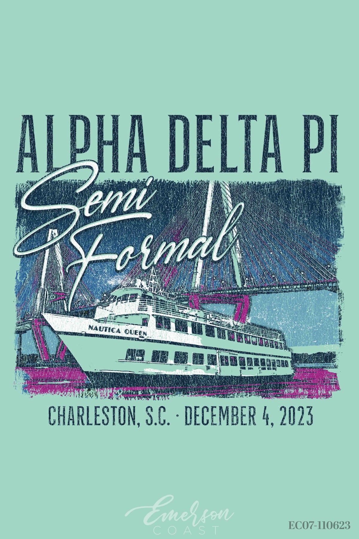 Alpha Delta Pi College of Charleston Semi Formal T-shirt