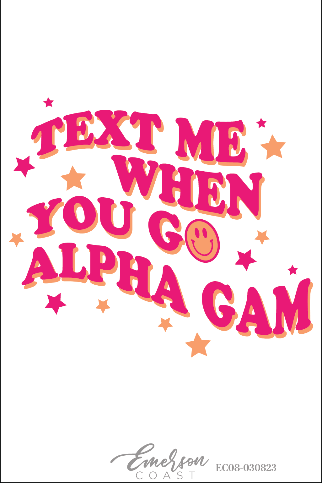 Alpha Gamma Delta Text Me Bid Day Tank