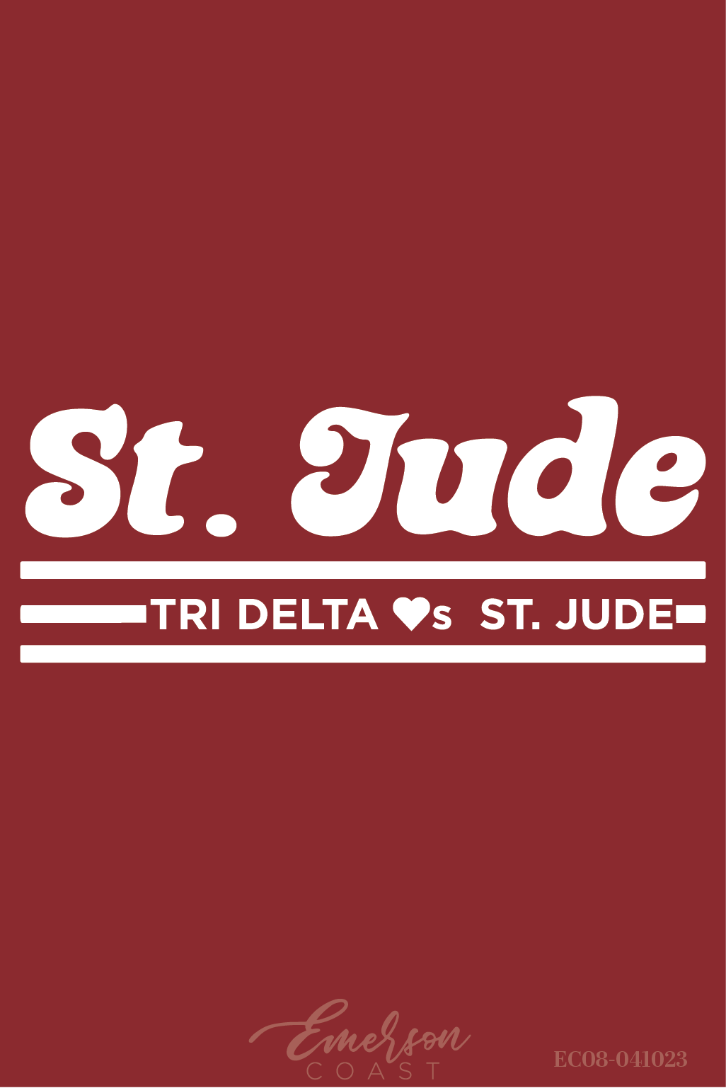 Delta Delta Delta Maroon St. Jude Tshirt