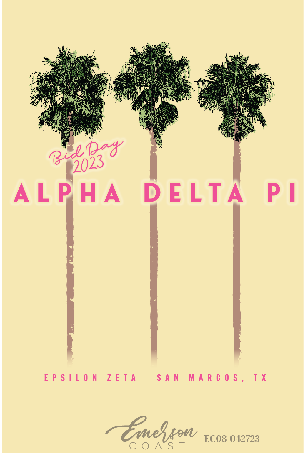Alpha Delta Pi Tropical Bid Day T-Shirt