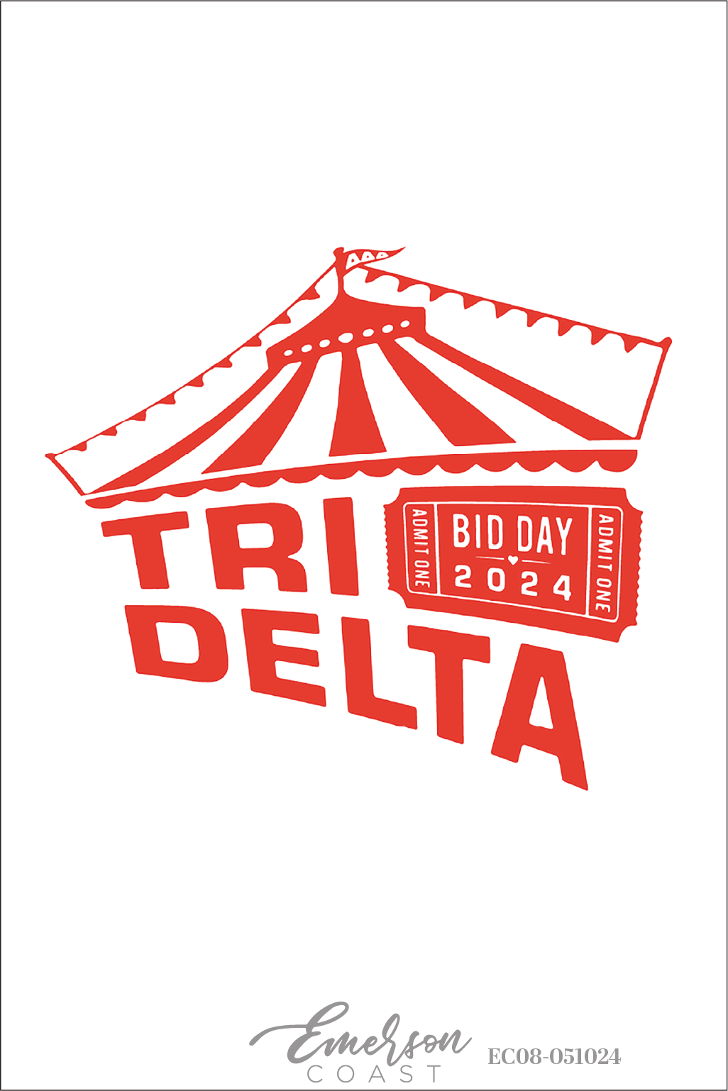 Delta Delta Delta Greates On Earth Bid Day T-Shirt