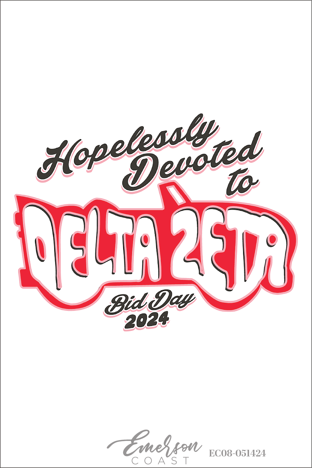 Delta Zeta Hopelessly Devoted Bid Day T-Shirt