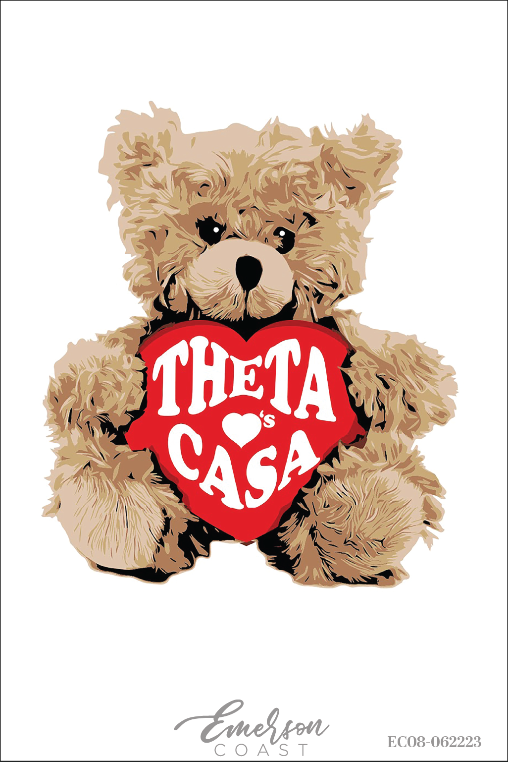 Kappa Alpha Theta Hearts Casa Teddy Bear Tee
