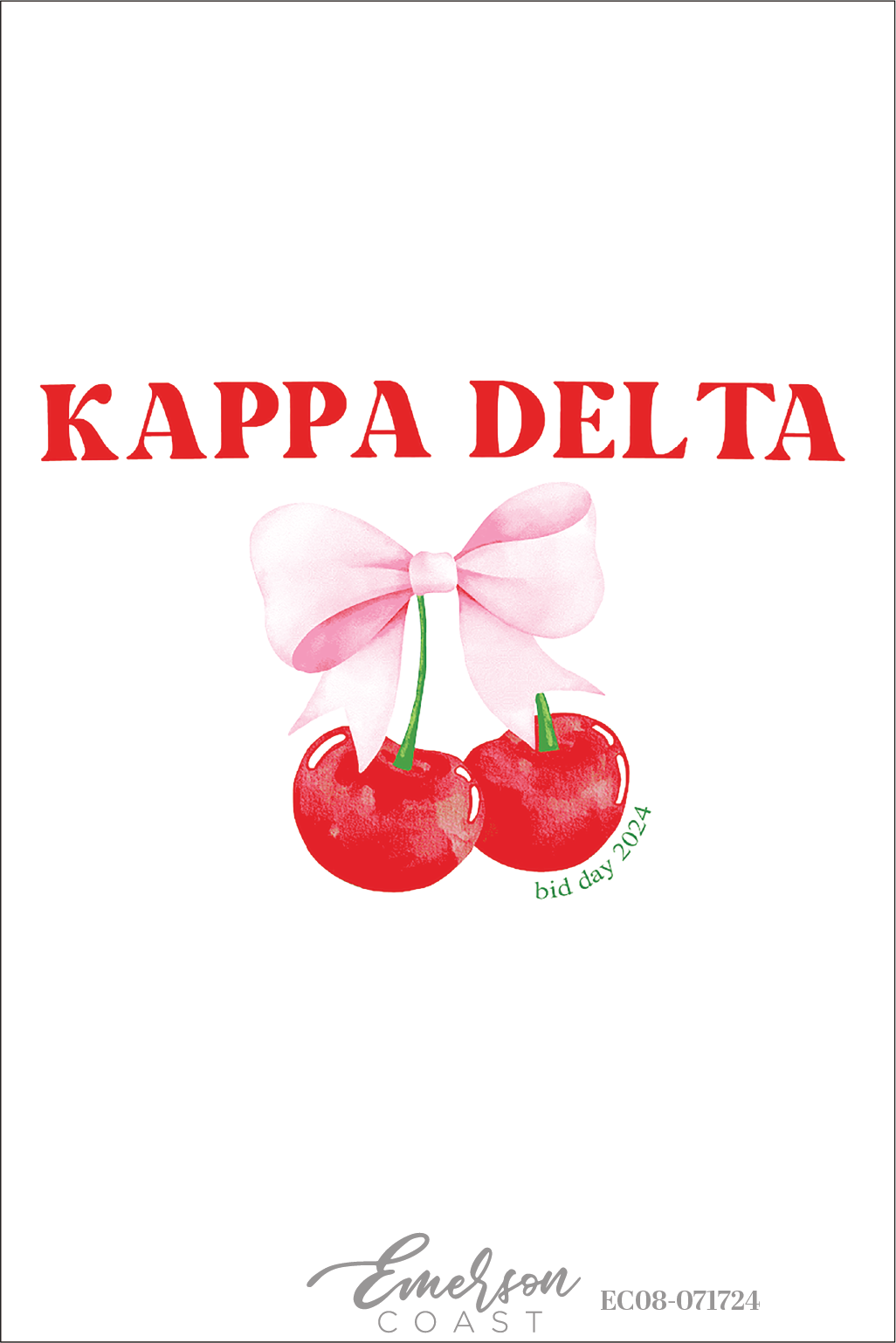 Kappa Delta Cherry Picked The Best Bid Day T-Shirt
