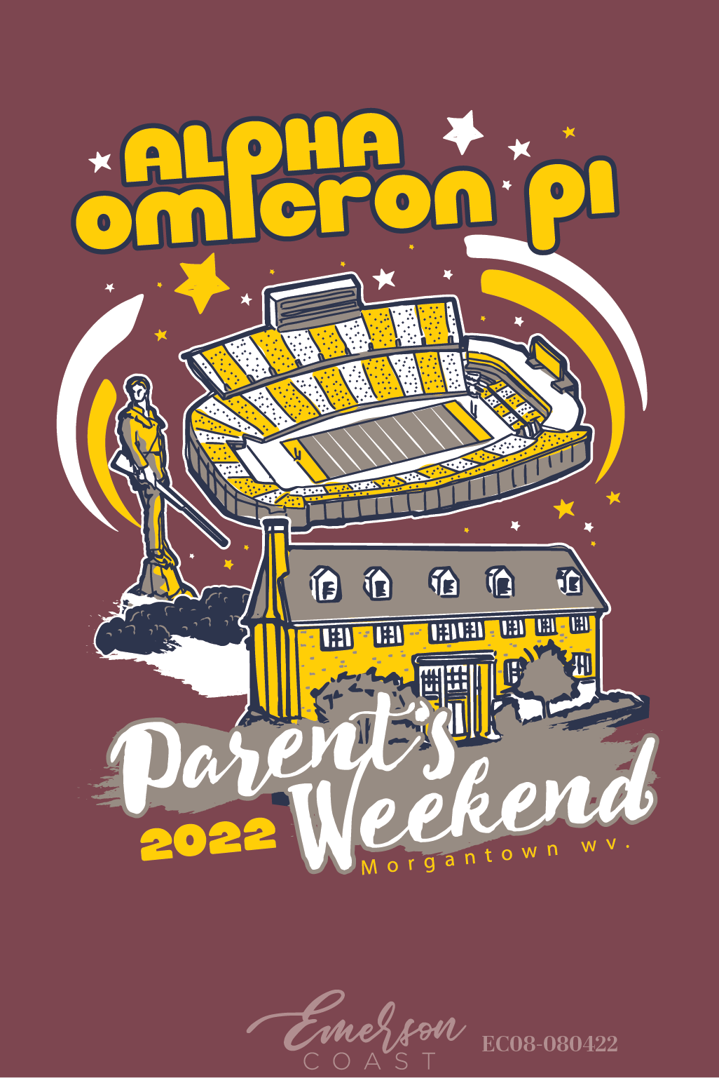Alpha Omicron Pi West Virginia Parents Weekend T-Shirt