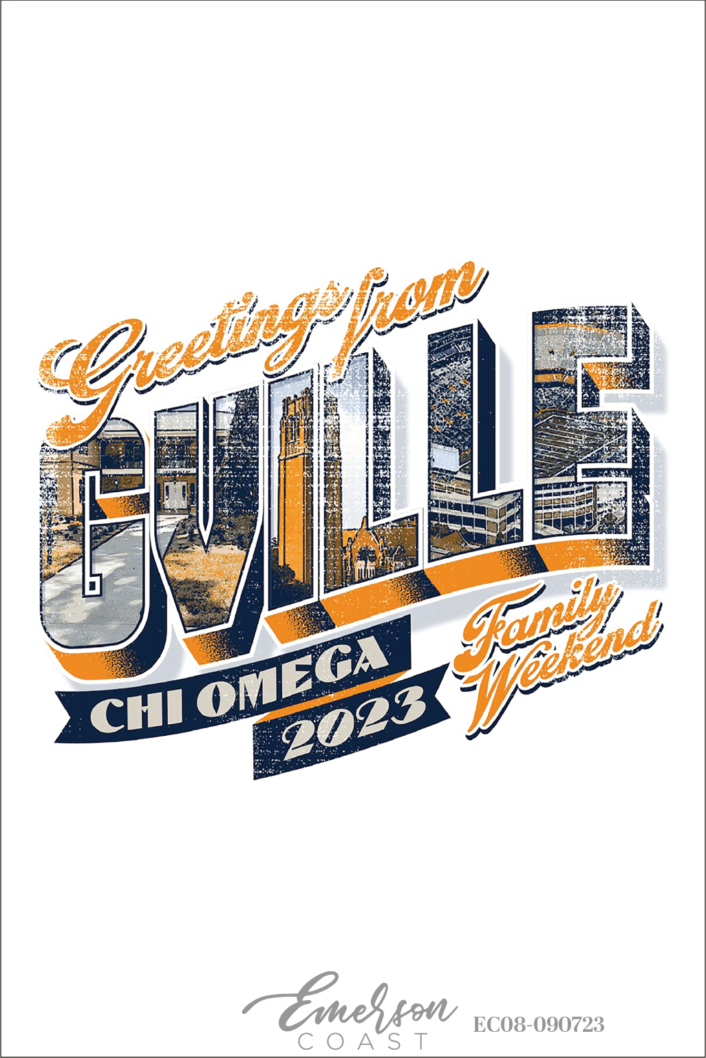 Chi Omega University Of Florida Family Weekend Postcard T-Shirt