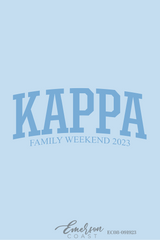 Kappa Kappa Gamma Drake University Light Blue Family Weekend T-Shirt