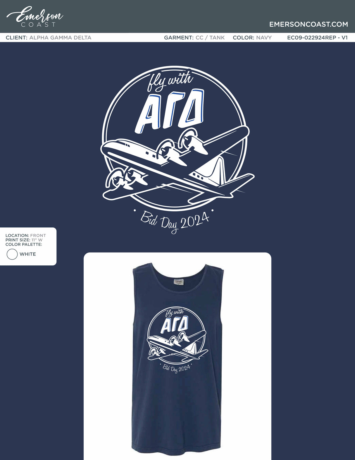 Fly First and Finest Bid Day Design