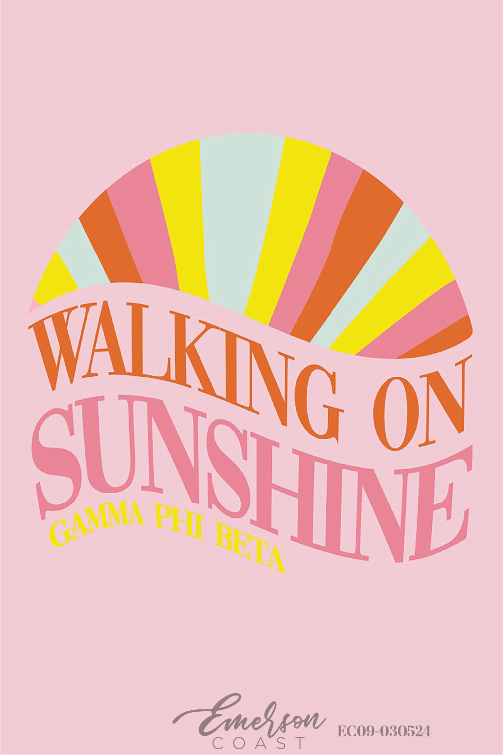 Gamma Phi Beta Walking On Sunshine Bid Day T-Shirt