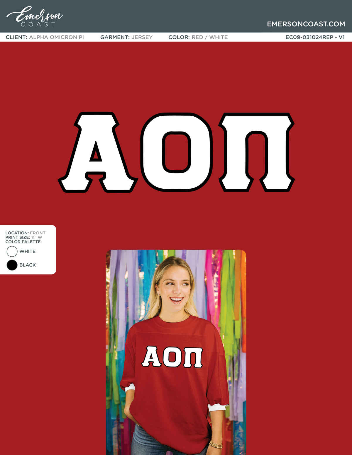EC09-031024REP Alpha Omicron Pi Georgia Southern University Recruitment Jersey 2024-REC