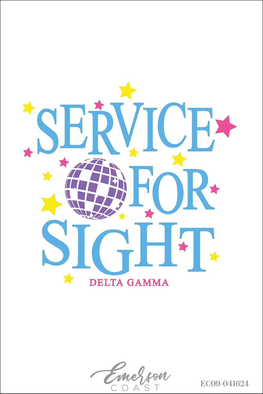 Delta Gamma Service For Sight Disco Tee